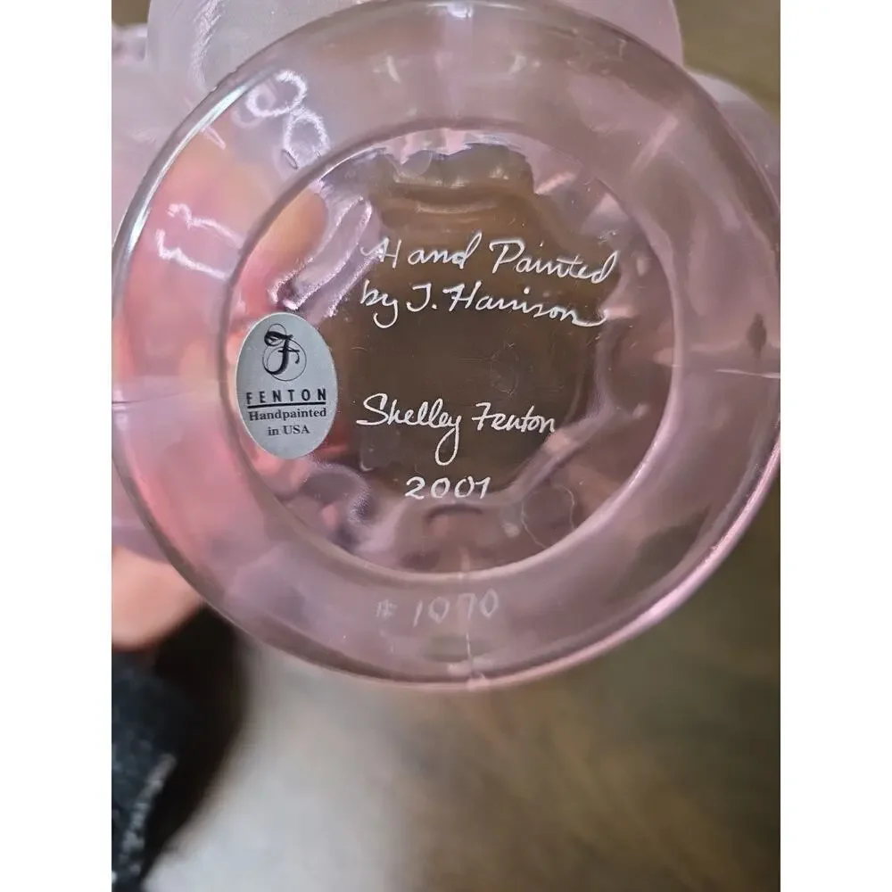 Shelley Fenton Signed Covered Candy Dish Pink Chiffon Spring Splendor Limited Ed